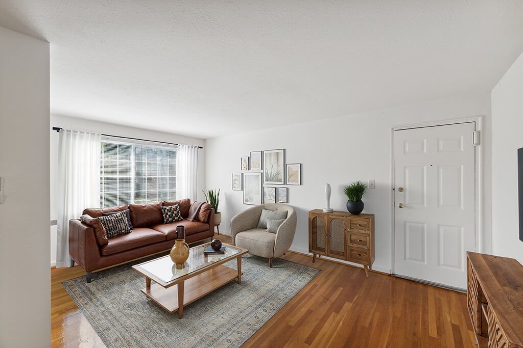 Living room at Patrick Henry Apartments Arlington VA